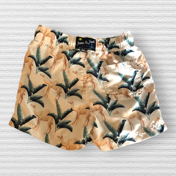 Janie & Jack CAMEL PRINT SWIM TRUNK - Picture 3 of 4